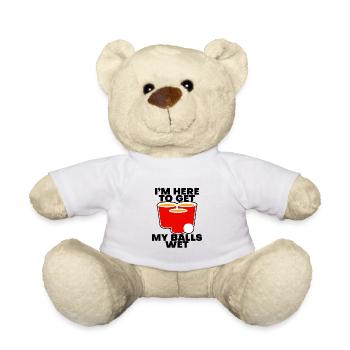 Je suis là pour mouiller mes couilles - Nounours - blanc - Devant