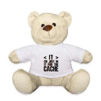 Je suis juste dedans pour le cache 3 - Nounours - blanc - Devant