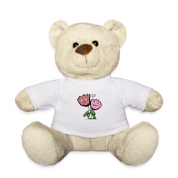 Blumen Freundschaft Pflanzen lustig Freunde - Teddy - Weiß - Vorne