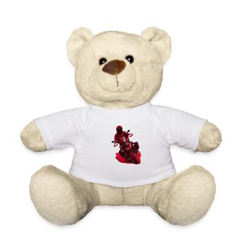 Position inclinée du pilote GS rouge - Nounours - blanc - Devant