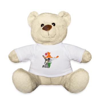 Cricket Match - India cricket -India flag with cr - Teddy Bear - white - Front