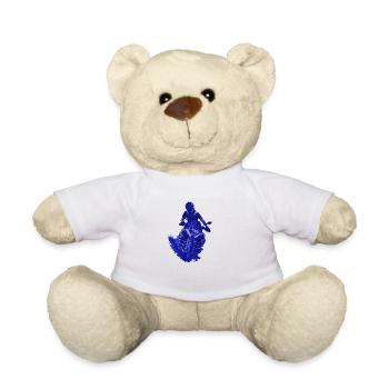 Motocross bleu - Nounours - blanc - Devant