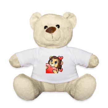 Heart Lion - Teddy Bear - white - Front