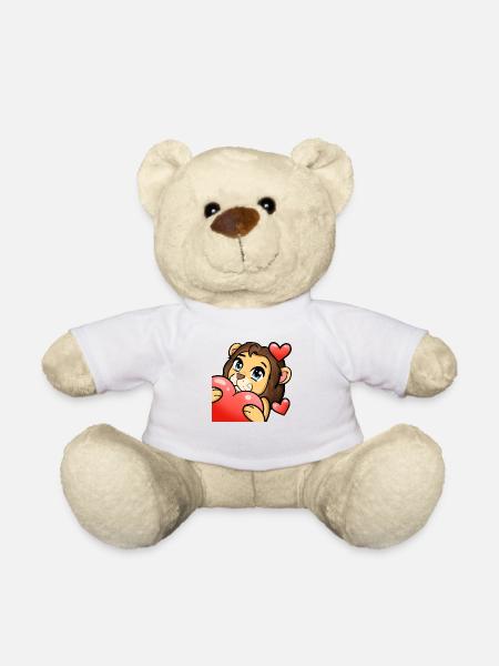 Cœur Lion - Nounours - blanc