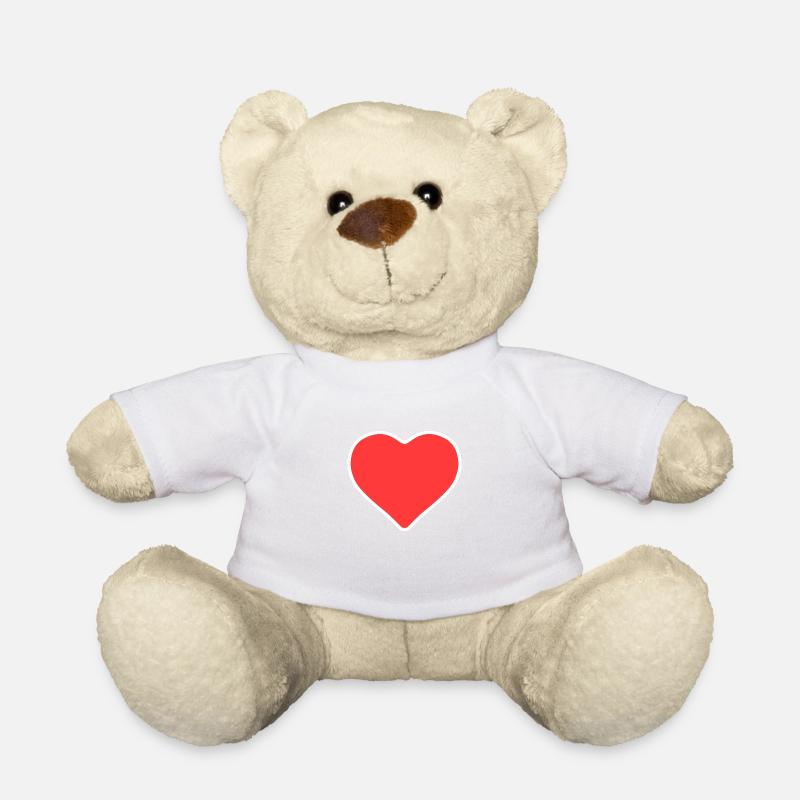 Cœur - Nounours - blanc