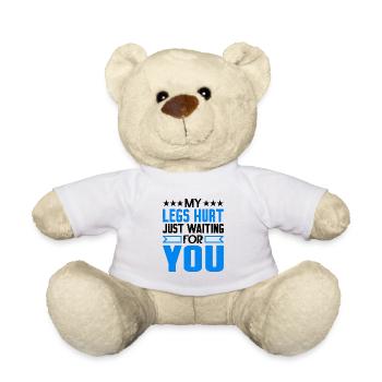 J’ai mal aux jambes juste en t’attendant 7 - Nounours - blanc - Devant