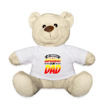 Mon super-héros préféré est mon père 8 - Nounours - blanc - Devant