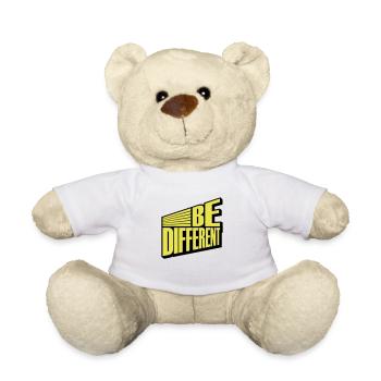 Be different Logo Design - Teddy Bear - white - Front