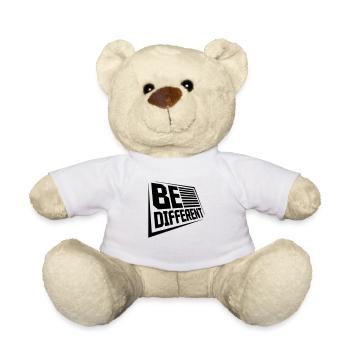 Be different Logo Design - Teddy Bear - white - Front