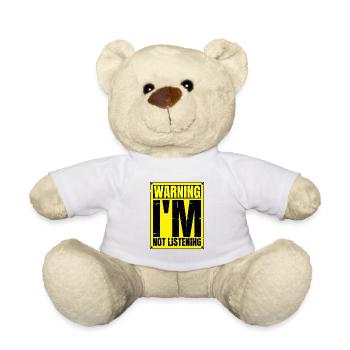 Warning I'm Not Listening 24 - Teddy - Weiß - Vorne