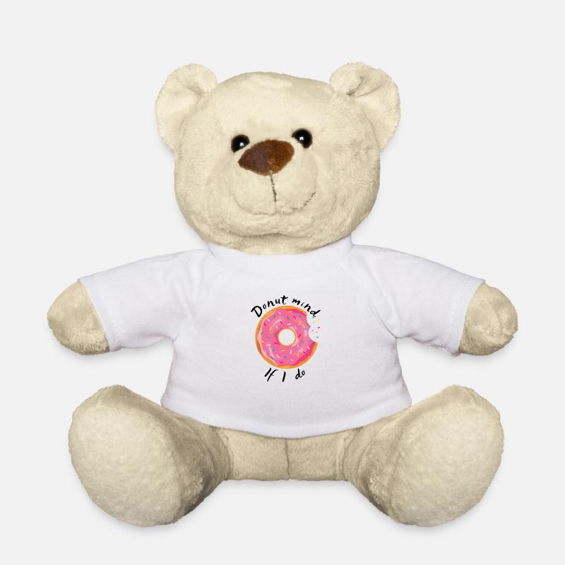 Donut mind if I do! - Teddy Bear - white
