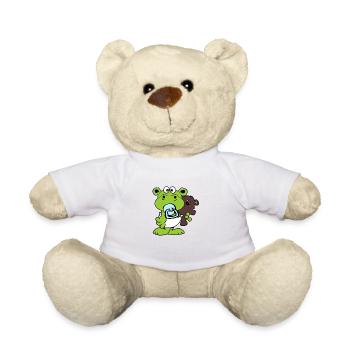green hippo nilperd girls kids kids baby - Teddy Bear - white - Front