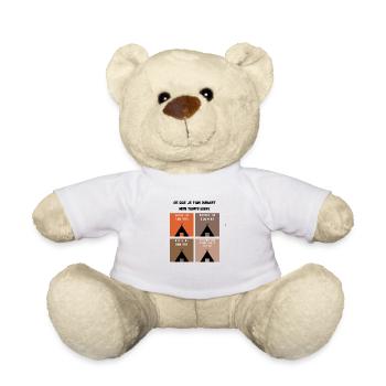 ce que je fais durant mon temps libre camping - Nounours - blanc - Devant