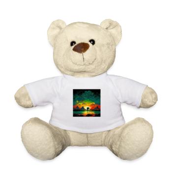 Rastafari dreams AI painting - Teddy Bear - white - Front