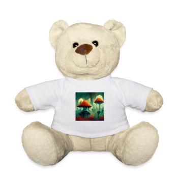 Magic Mushroom Painting - Teddy Bear - white - Front