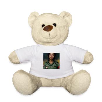 Belle femme noire haïtienne - Nounours - blanc - Devant
