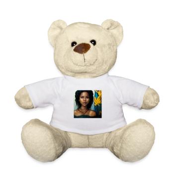 Belle femme noire haïtienne - Nounours - blanc - Devant