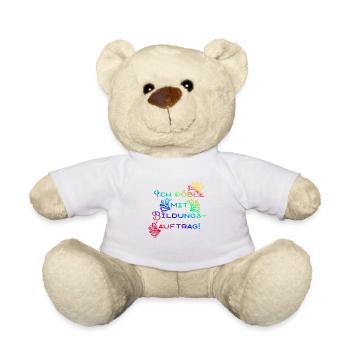 Der blumige Bildungsauftrag - Teddy - Weiß - Vorne