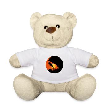 Sun Evening Climbing Silhouette - Teddy Bear - white - Front