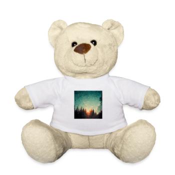 Sunset in the forest - Teddy Bear - white - Front