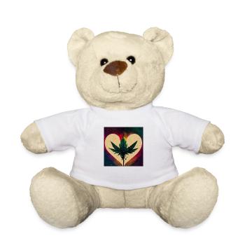 Cannabis Love Abstrakt - Teddy - Weiß - Vorne