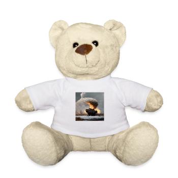 Un char russe fait exploser la peinture abstraite - Nounours - blanc - Devant