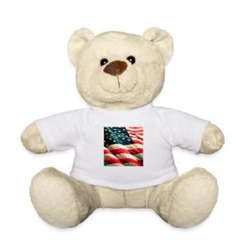 Drapeau des États-Unis - Nounours - blanc - Devant