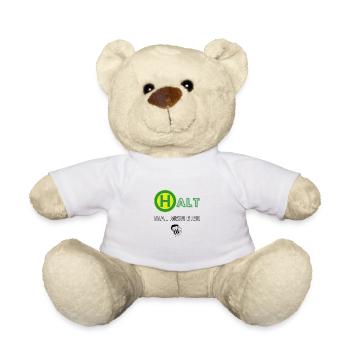 Halt mal mein Bier - Teddy - Weiß - Vorne