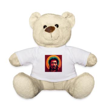 Croquis de graffiti rastafari - Nounours - blanc - Devant