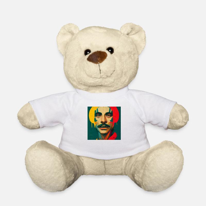 Rastafari Colorful Sketch - Teddy Bear - white