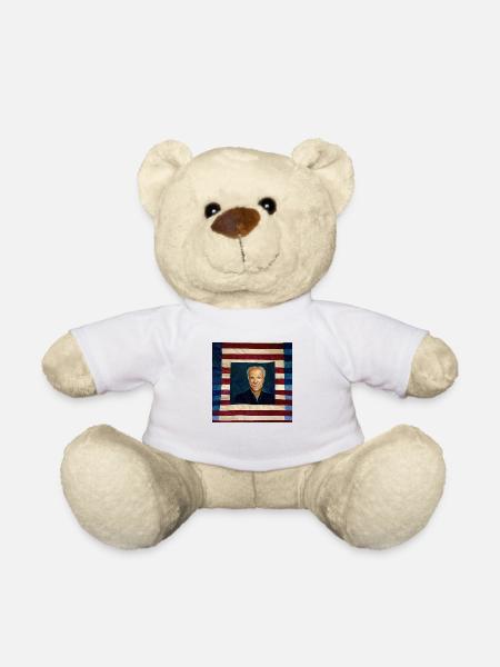 Drapeau des États-Unis avec Joe Biden - Nounours - blanc