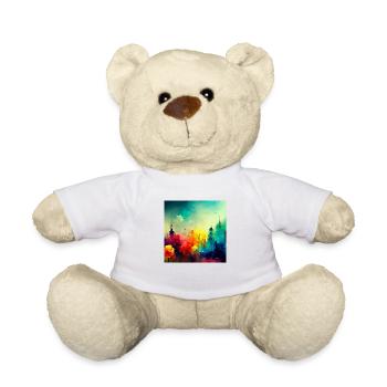 Farbenfrohes City Splash - Teddy - Weiß - Vorne