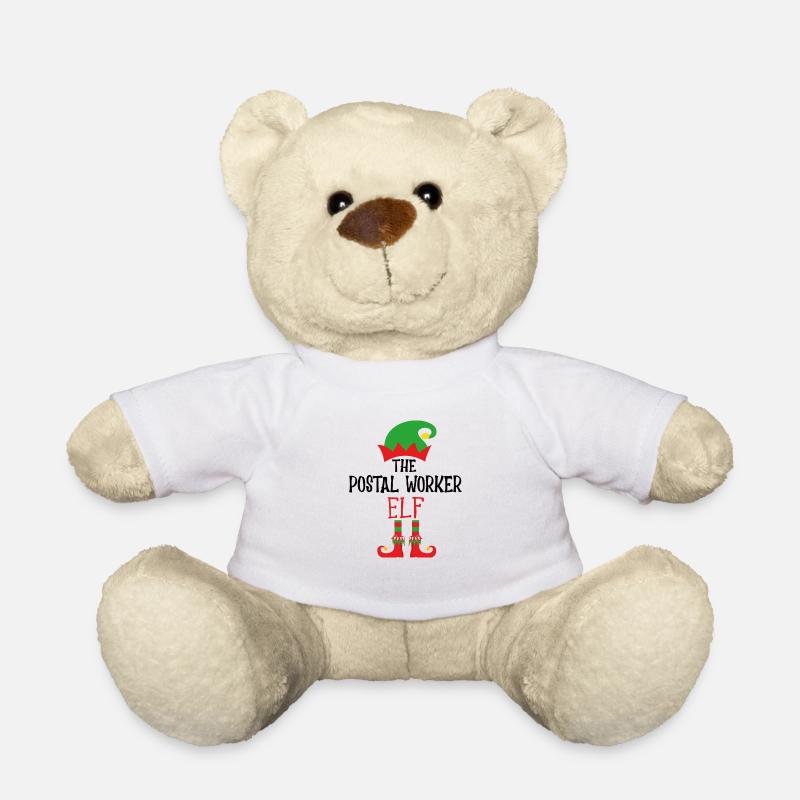 Merry Christmas Postal Worker - Teddy Bear - white