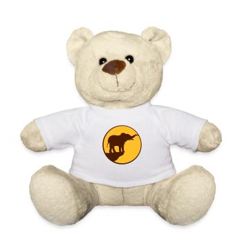 Moon Elephant Cliff Silhouette - Nounours - blanc - Devant