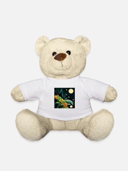 Gecko in the moonlight - Teddy Bear - white