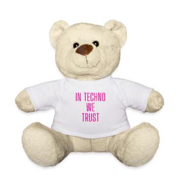 in Techno we trust glow pink - Teddy - Weiß - Vorne