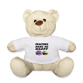 Tractor - Teddy Bear - white - Front