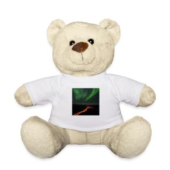 Nordlichter und Lavastrom - Fagradalsfjall Vulkan - Teddy - Weiß - Vorne