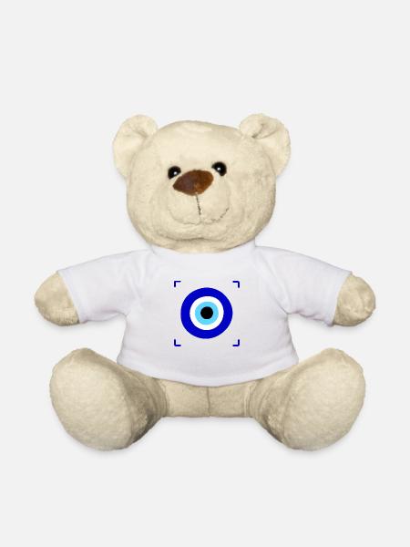 Œil bleu marocain - Nounours - blanc