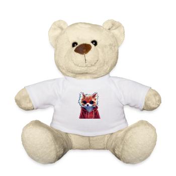 Katze mit Hoodie - Teddy - Weiß - Vorne