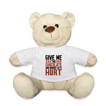 Give Me The Chocolate And Nobody Gets Hurt - Teddy - Weiß - Vorne
