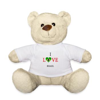 J'aime le Brésil. J'aime le Brésil - Nounours - blanc - Devant