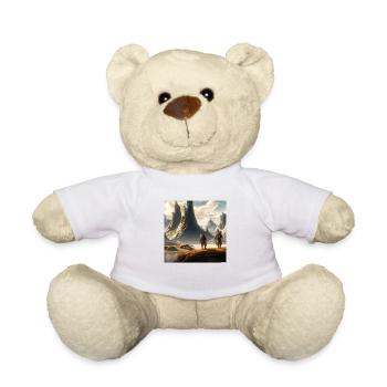 adventurers hiking across mountain range - Teddy - Weiß - Vorne