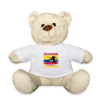 Équateur Football 2022 supporter équatorien foot - Nounours - blanc - Devant