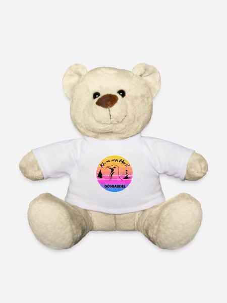 Klei mi an Mors Dösbaddel - Plattdeutscher Spruch - Teddy - Weiß