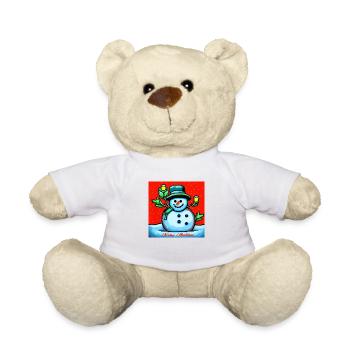 Joyeux Noël Feliz Navidad - Nounours - blanc - Devant