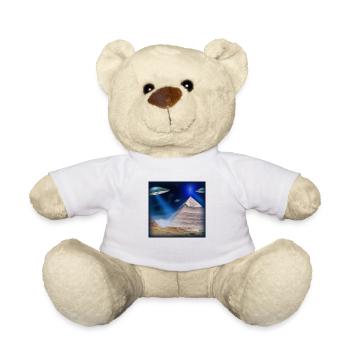 ufo pyramids - Teddy Bear - white - Front