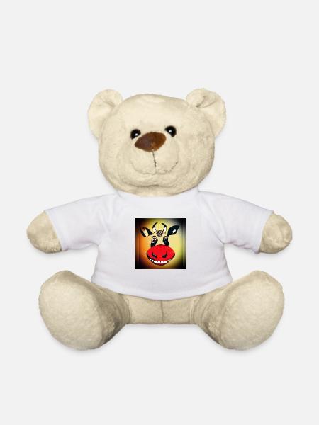 A funny cow with a great laugh - Teddy Bear - white