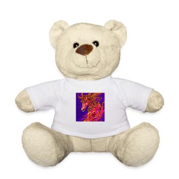 Abstrakte Darstellung eines Pferdes - Teddy - Weiß - Vorne