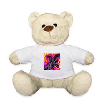 Abstrakte Darstellung eines Pferdes - Teddy - Weiß - Vorne